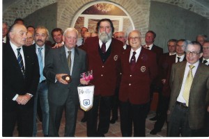 Parma 16/05/08. Il Maestro GB Ugolotti fra il Presidente del 'Club dei 27' Giovanni Reverberi (Trovatore) e il Presidente del 'Mariotti' Franceco Stola (a destra)